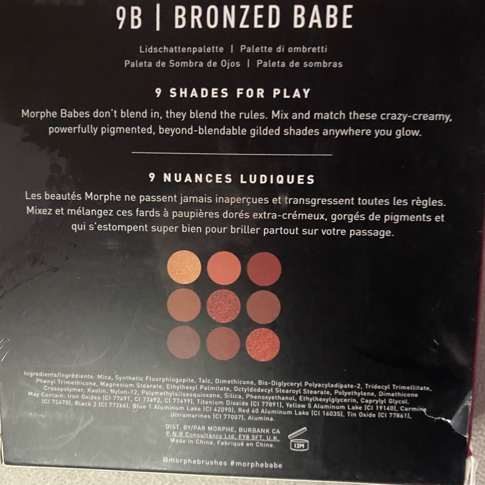 Morphe 9b eyeshadow palette